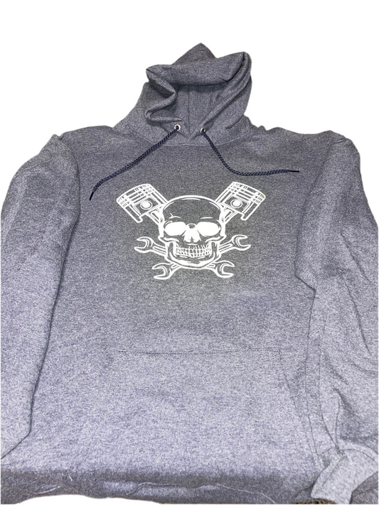 Skull and Pistons Hooded Sweatshirt