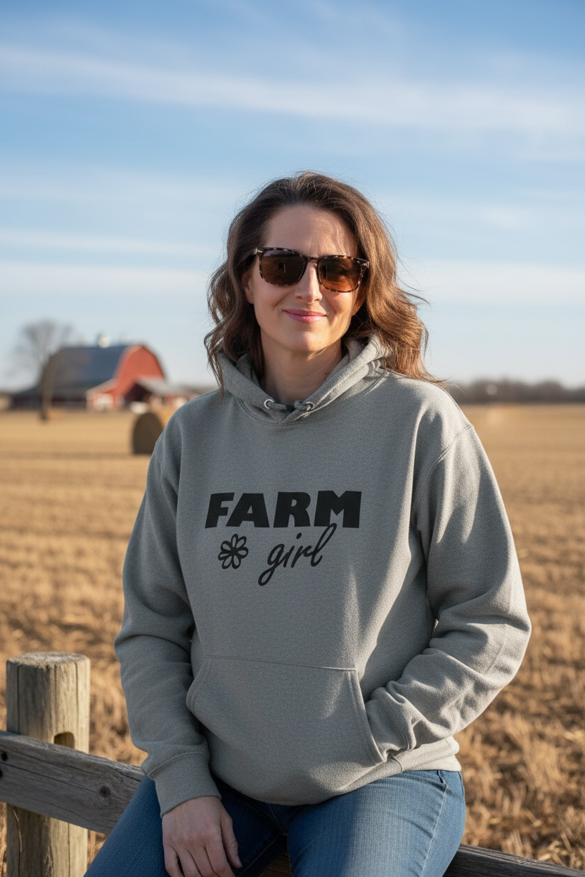 Farm Girl Hooded Sweatshirt