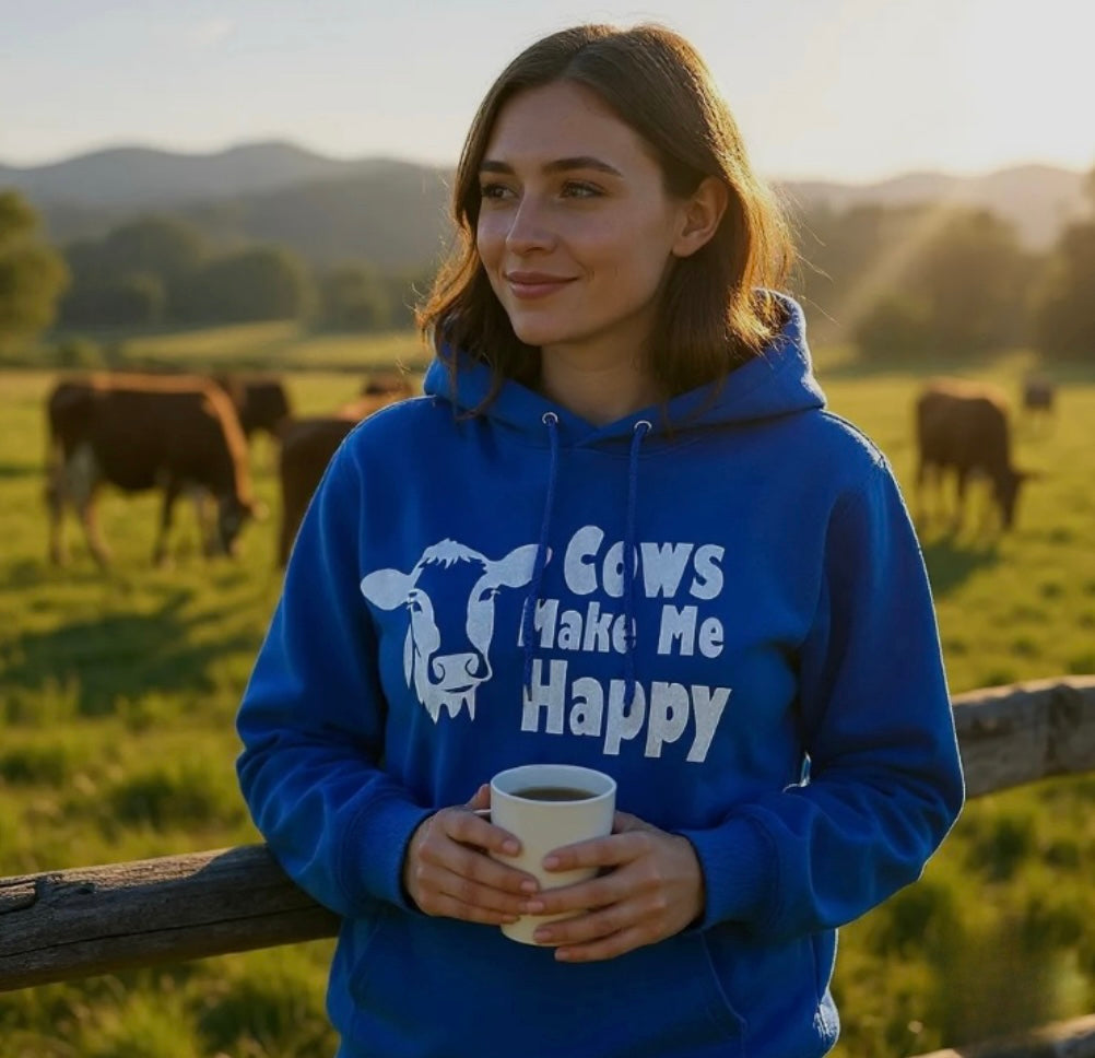 Cows Make Me Happy Sweatshirt