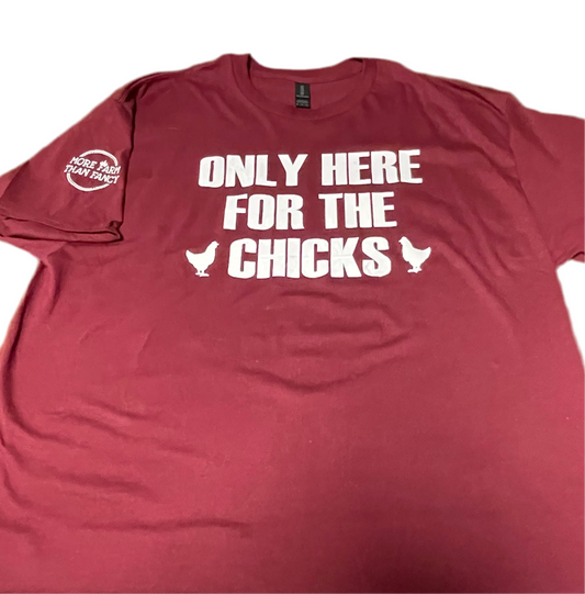 Only Here for the Chicks t shirt