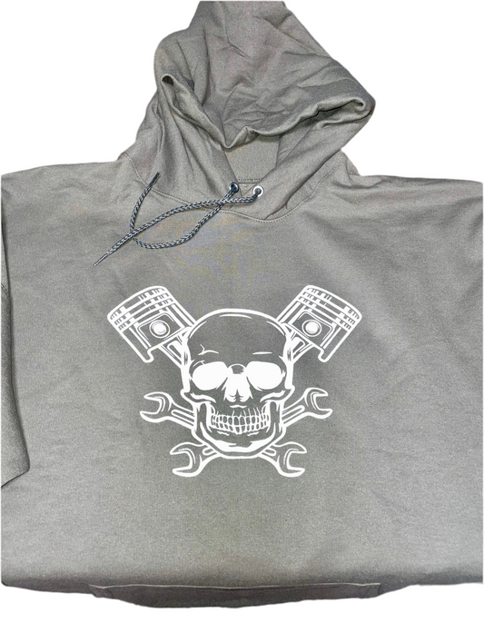 Skull and Pistons Hooded Sweatshirt